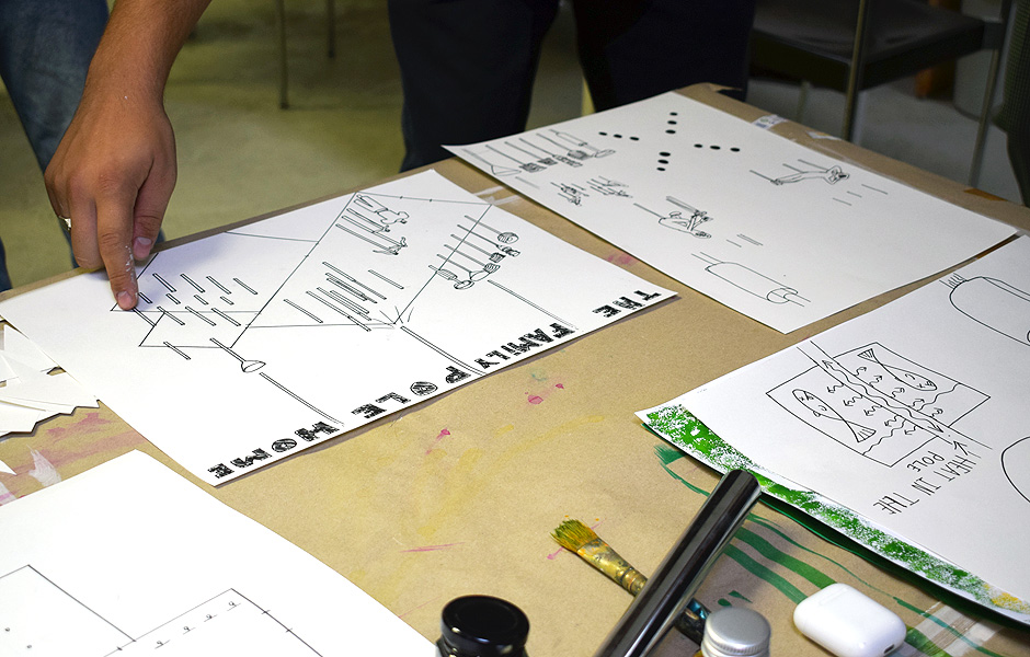 Workshop EXPERIMENTAL DRAWING: Total environment: The Artist and the Interior: Experimental Plan drawing by Emily Hunt