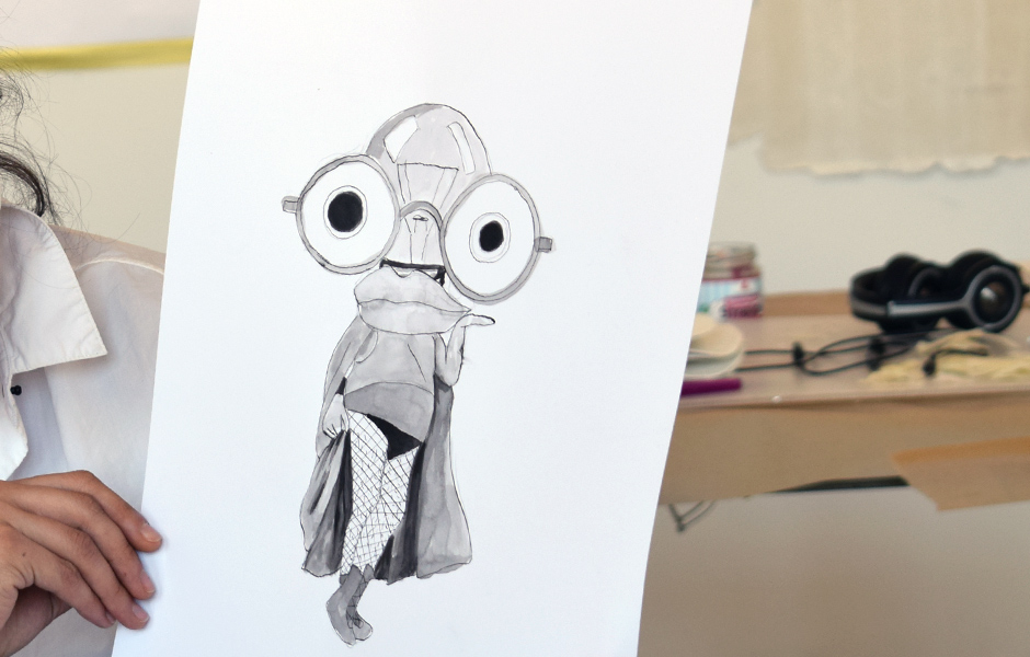 Workshop EXPERIMENTAL DRAWING: Caricature: Faces in the crowd – Drawing from collage by Emily Hunt