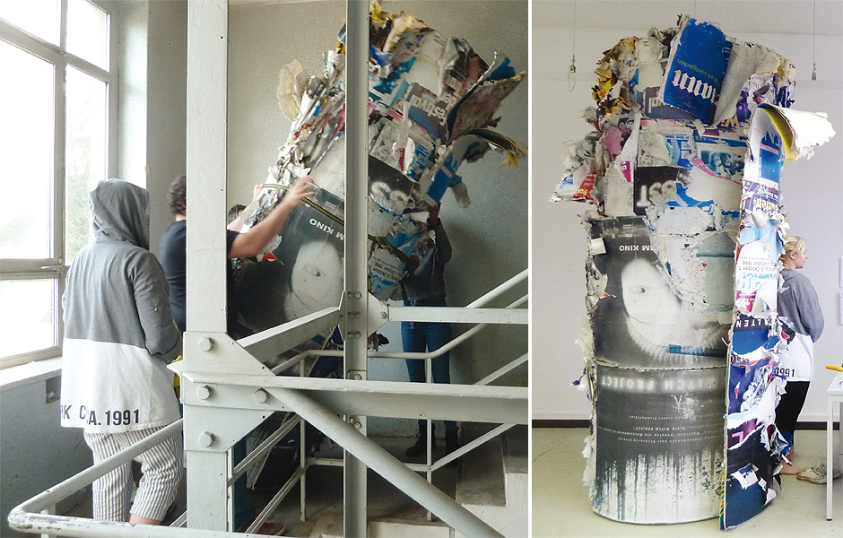 Litfaßsäule (1989-2001) von Schuyler Hazard