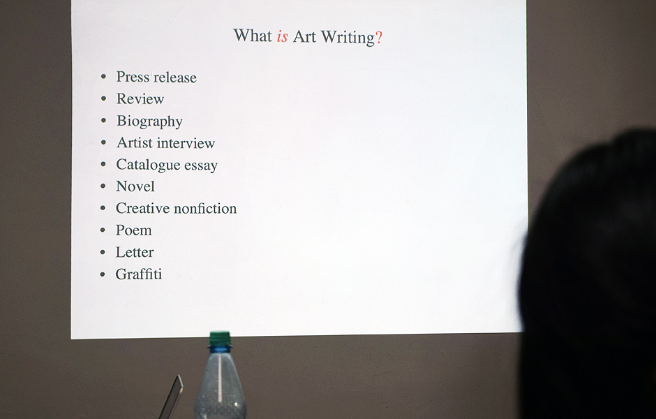 Seminar CRITICALLY CREATIVE: WRITING ART by Louisa Elderton