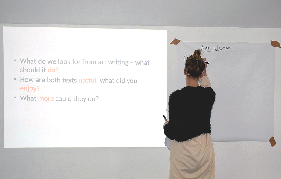 Seminar CRITICALLY CREATIVE: WRITING ART by Louisa Elderton