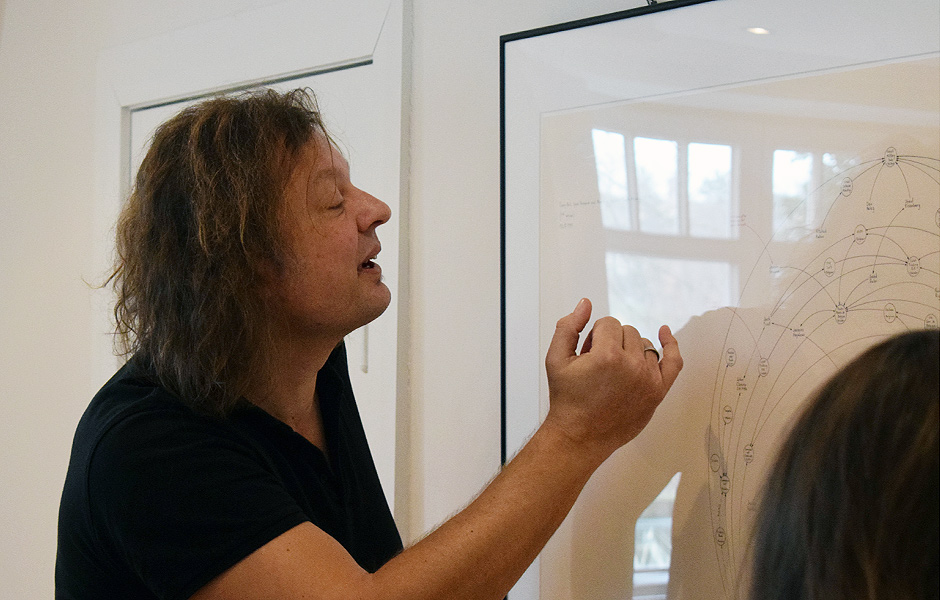Besuch MARK LOMBARDI in der Sammlung Prof. Robert Tolksdorf