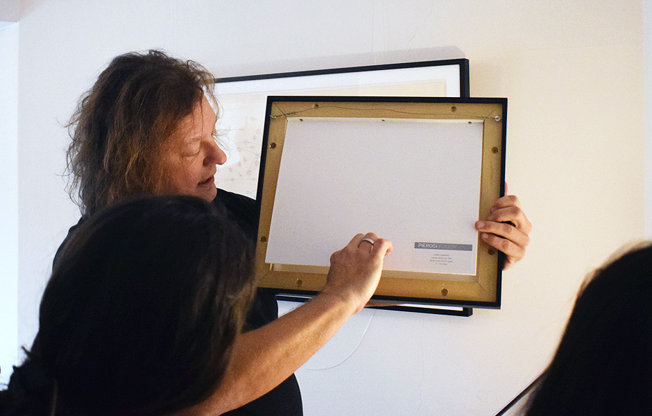 Besuch MARK LOMBARDI in der Sammlung Prof. Robert Tolksdorf