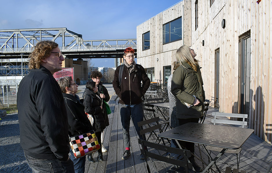 Besuch URBAN CHALLENGES kuratiert von Bénédicte Blondeau, Liesl Pfeffer & Rüdiger Lange bei B-Part