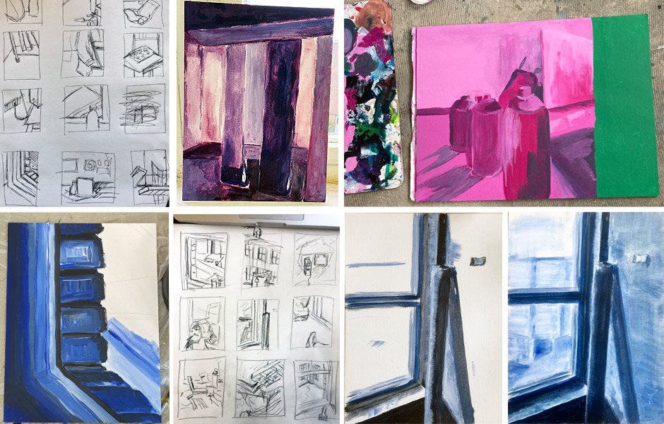 Online Basic Course EXPLORATIONS IN PAINTING by Julie Beugin