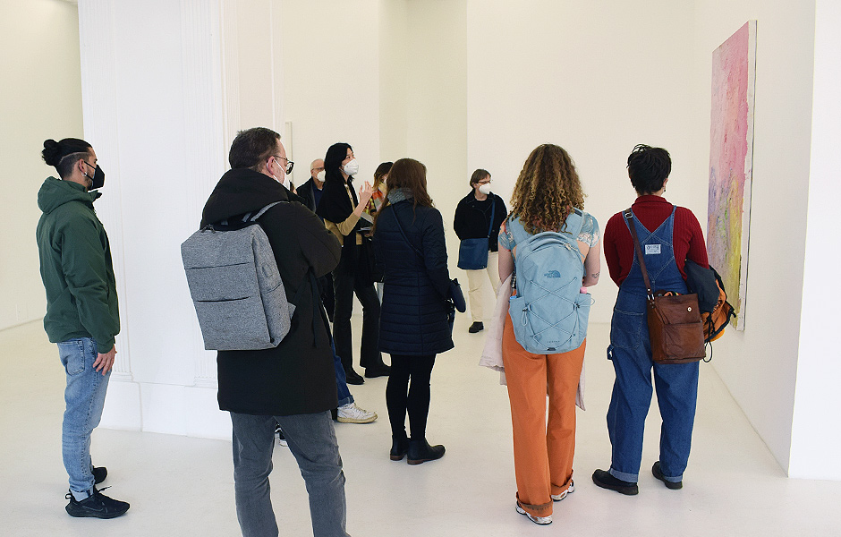 Besuch HERMANN NITSCH bei Peres Projects