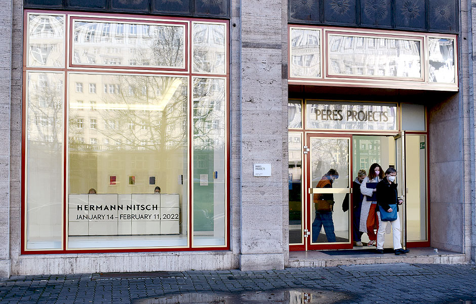 Besuch HERMANN NITSCH bei Peres Projects