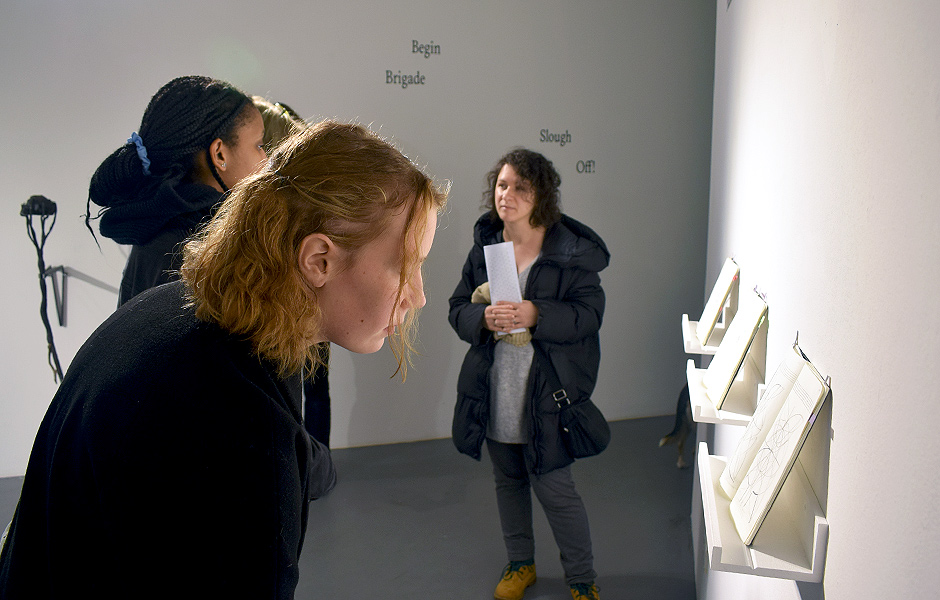 Visit to MANAGEABLE MATTER by Emma Waltraud Howes at Kunstverein am Rosa–Luxemburg–Platz