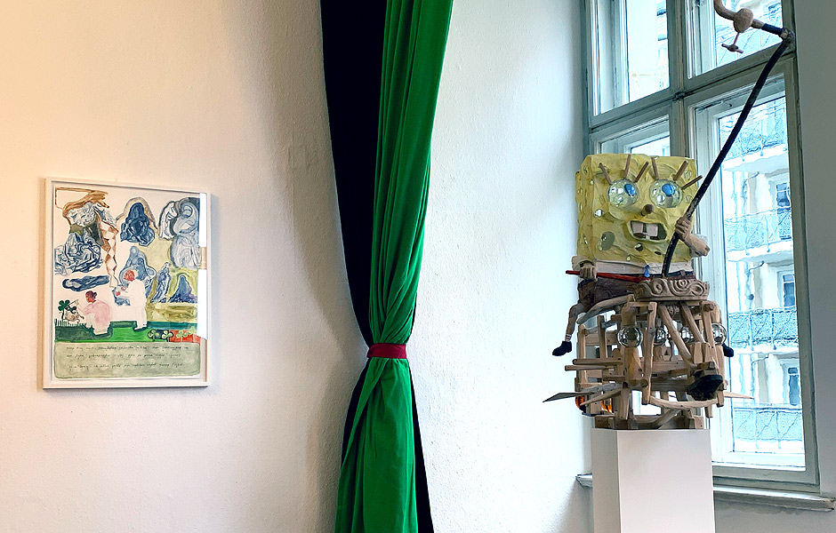 Visit to IM MEER DER KLAFFENDEN KLECKSE (Spongebob und das letzte Vermillion) by Anne Staszkiewicz & Peter Torp at LODGER – Space for Art