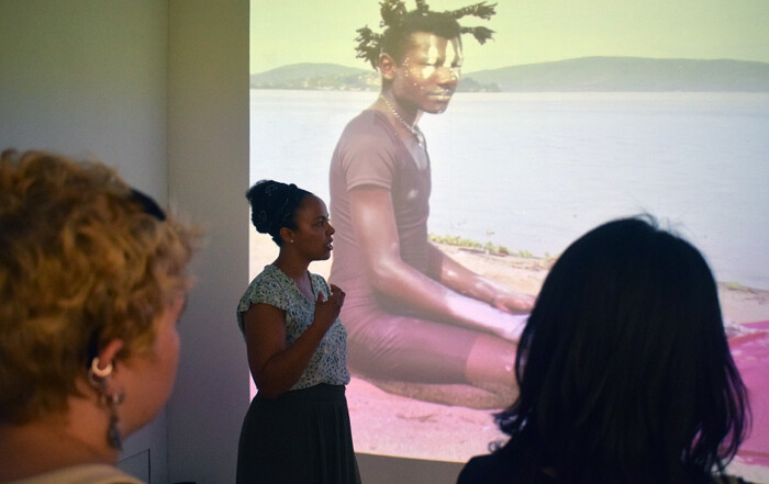 Visit to A MAN OF MANY PARTS by Jota Kayodê Ramos at Galerie im Saalbau